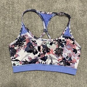 EC Joe Fresh Purple / Floral Sports Bra - Size Small